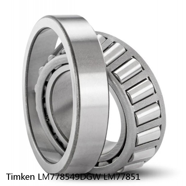 LM778549DGW LM77851 Timken Tapered Roller Bearing